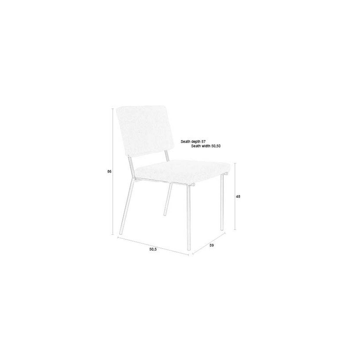 ESSZIMMERSTUHL Fellow Creme/ Weiß - 2 er Set - Creme, Kunststoff (47.5/85/60cm) - Zuiver