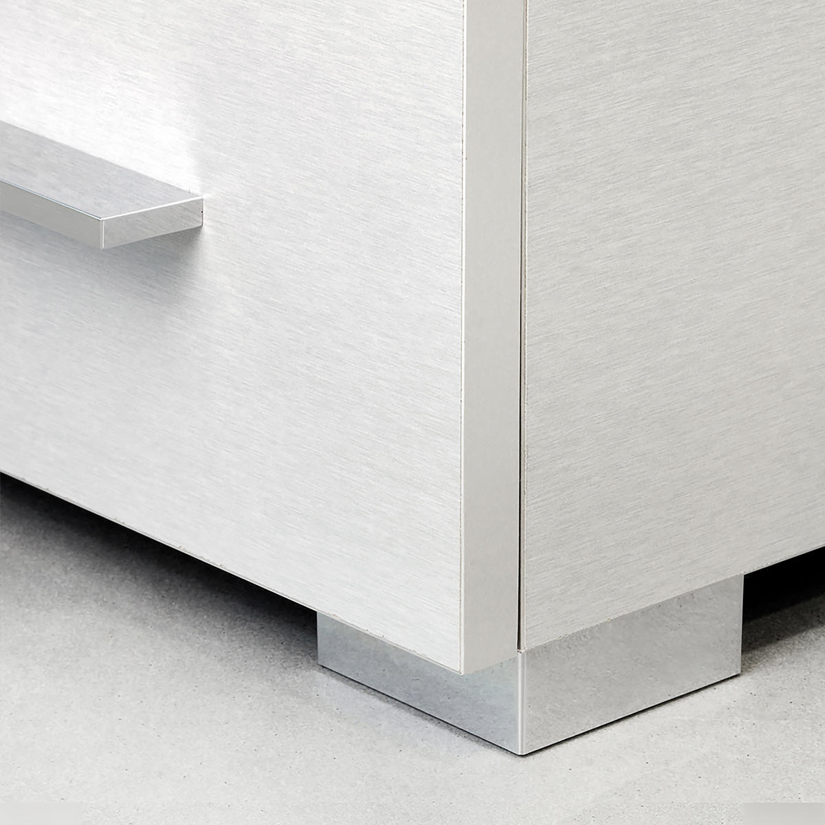 MÖBELFÜSSE Alumix 7, Höhe 30mm, Kunststoff, Silbergrau 20er-set - Silberfarben, Kunststoff (8/3/8cm) - EMUCA