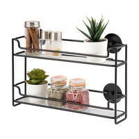 GEWÜRZREGAL, schwarz, Stahl - Schwarz, Metall (32.5/20/6.5cm) - bremermann