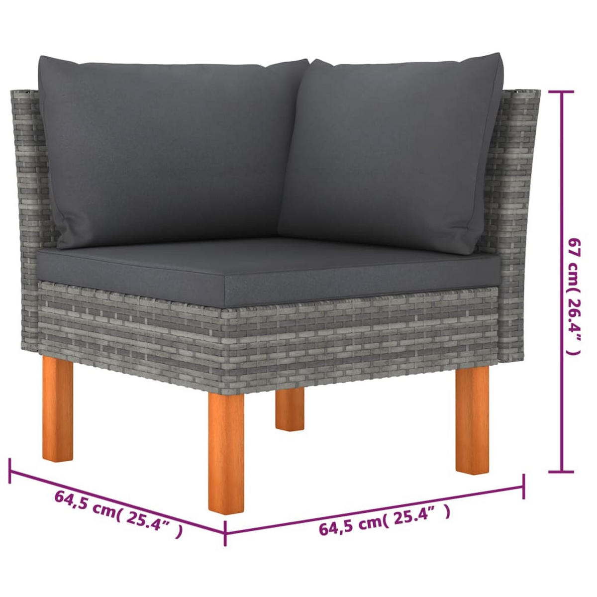 GARTENSET Yawman 6-teilig - Grau, Metall - Nettlife