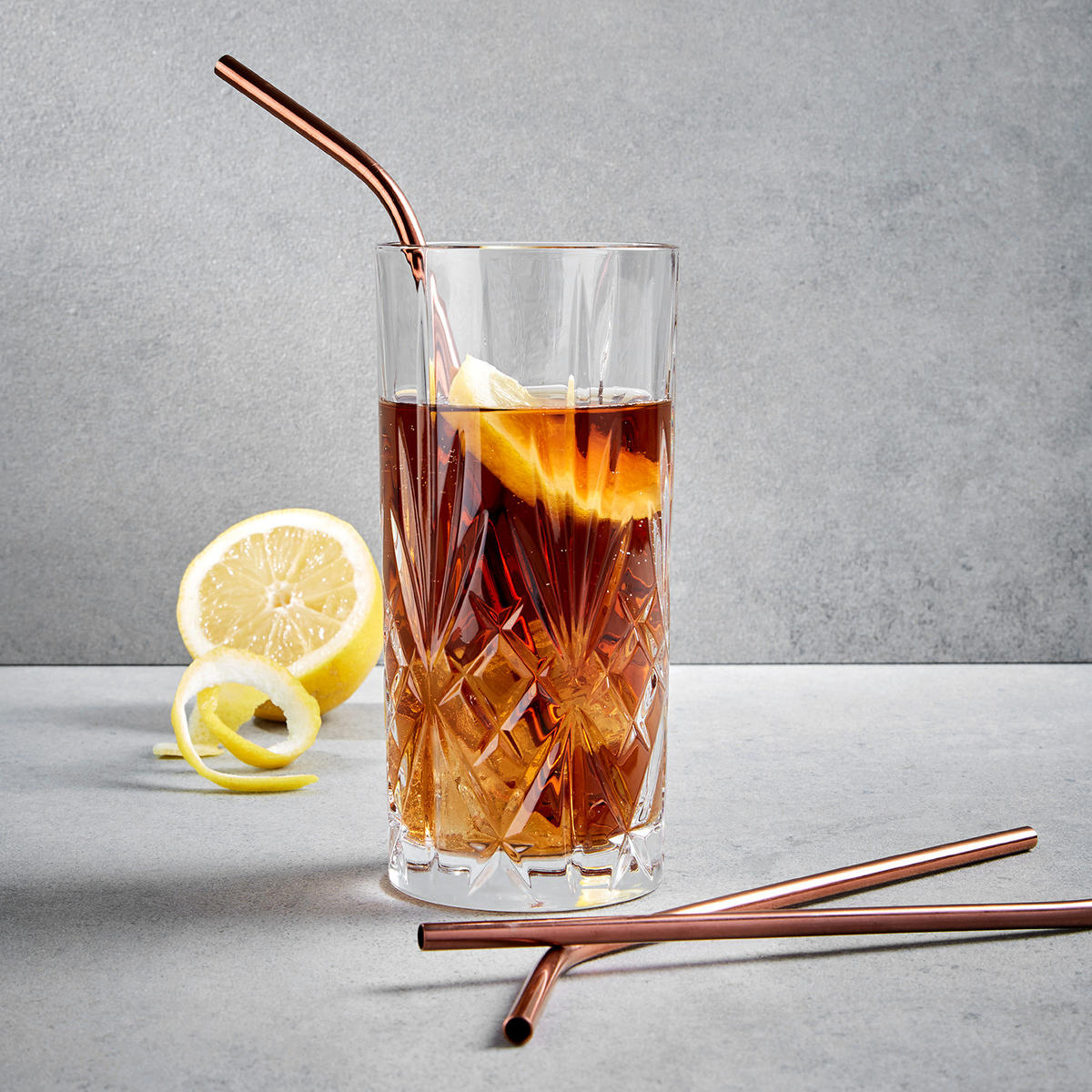 TRINKHALME (5-teilig) Manhattan Lounge - Roségold, Metall (7/0.7cm) - Butlers