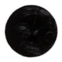 KUNSTFELLTEPPICH Chiara 90x90 cm - Schwarz, Textil (90/90cm) - Gino Falcone