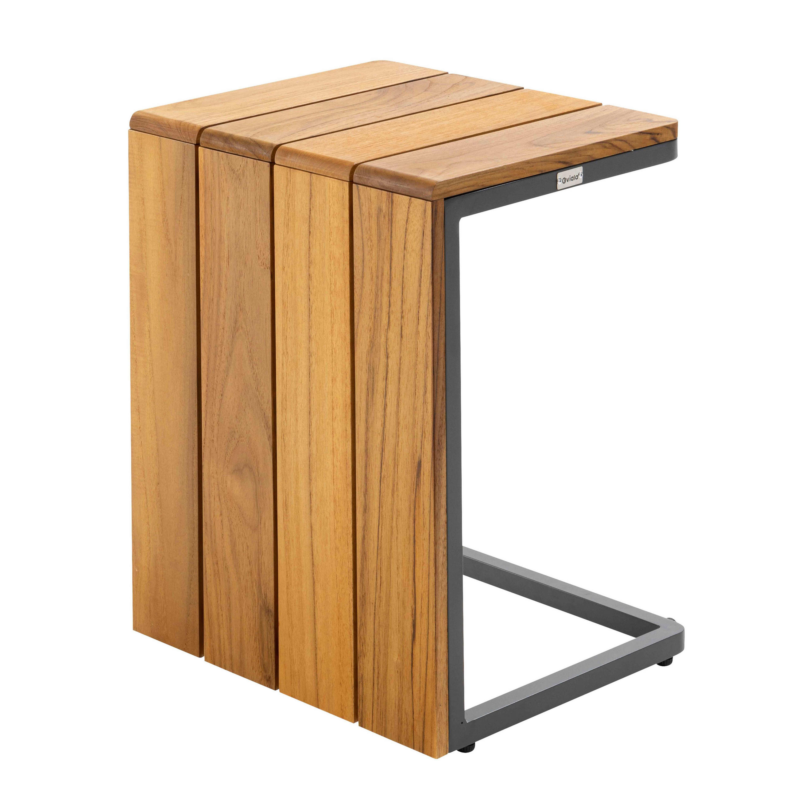 GARTENBEISTELLTISCH, Grau - Grau, Holz (50/40/35cm) - Oviala
