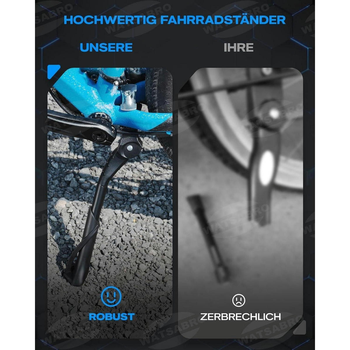 FAHRRADSTÄNDER höhenverstellbar 20-24 Zoll Aluminiumlegierung schwarz - Schwarz, Metall (27/1/33cm)