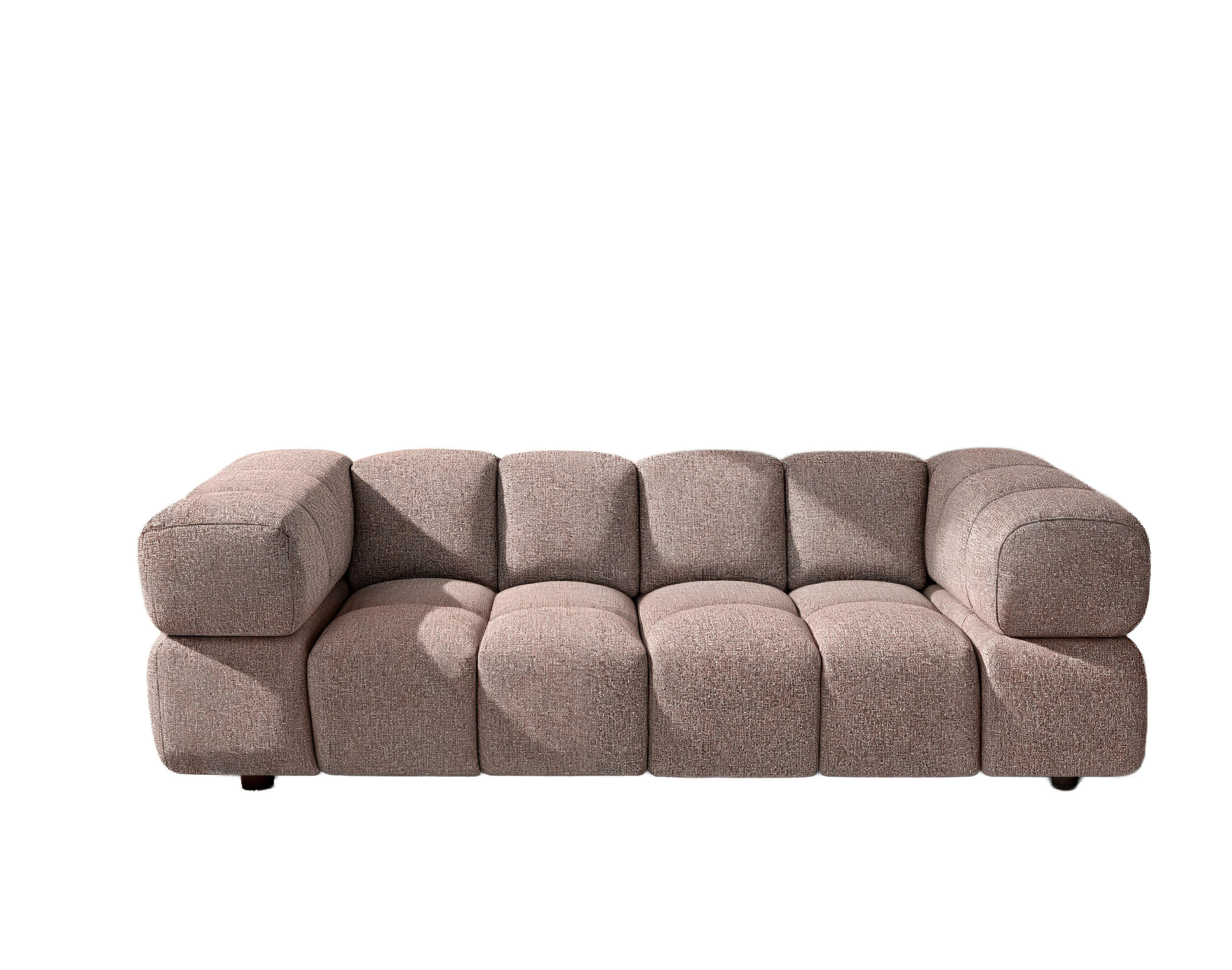 SOFA 3-Sitzer, Couch, Chenille Stoff Puente, Purpur, Averro - Lila, Holz (240/70/96cm) - Kaiser Möbel