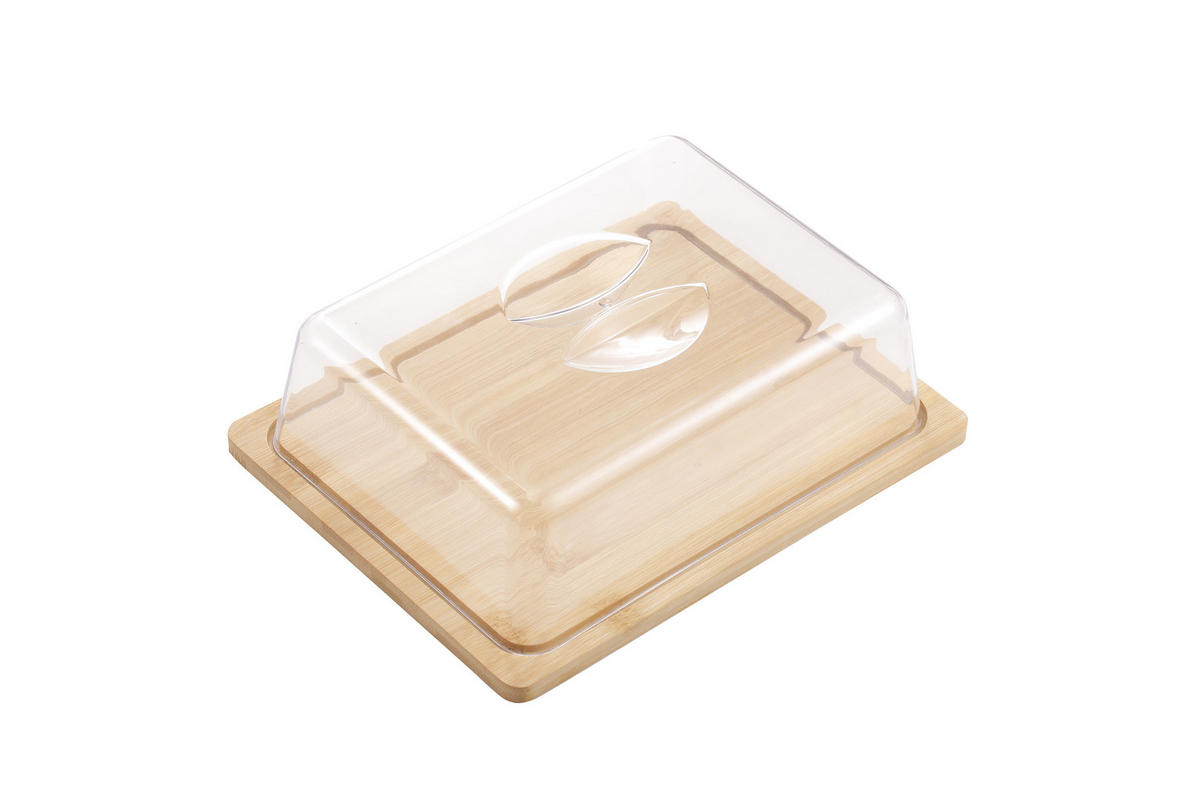 SERVIERBRETT mit Haube Modern Kitchen Naturfarbe 24/18/8 cm Holz - Naturfarben, Holz (18/8/24cm) - Mondex