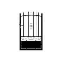 EINGANGSTOR - 100cm x 5cm - Aluminium - schwarz - NERBIS - Schwarz, Metall (100/160cm) - Vente-Unique