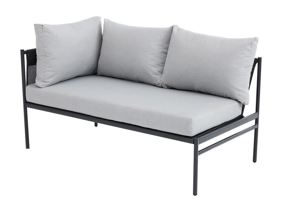 GARTENSITZGRUPPE im Set - 5 Personen - Metall - Anthrazitgrau - - Anthrazit, Metall - Vente-Unique