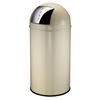 MÜLLEIMER Mit Pushdeckel & Inneneimer Aus Metall 40 Liter 74 x 34 x 34 cm Creme - Beige, Metall (34/74/34cm) - PROREGAL