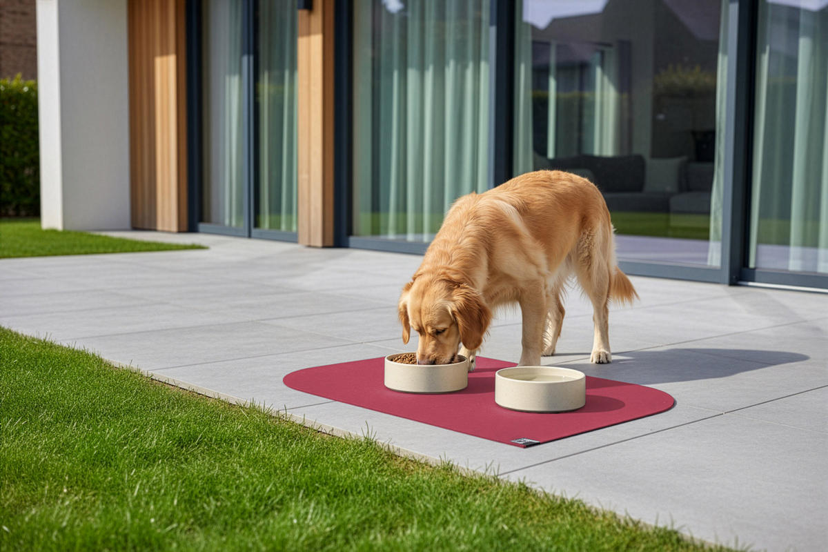 NAPFUNTERLAGE, Öko-Tex, Blattform Rot 60 x 90 cm - Rot, Textil (90/60cm) - SANOZOO