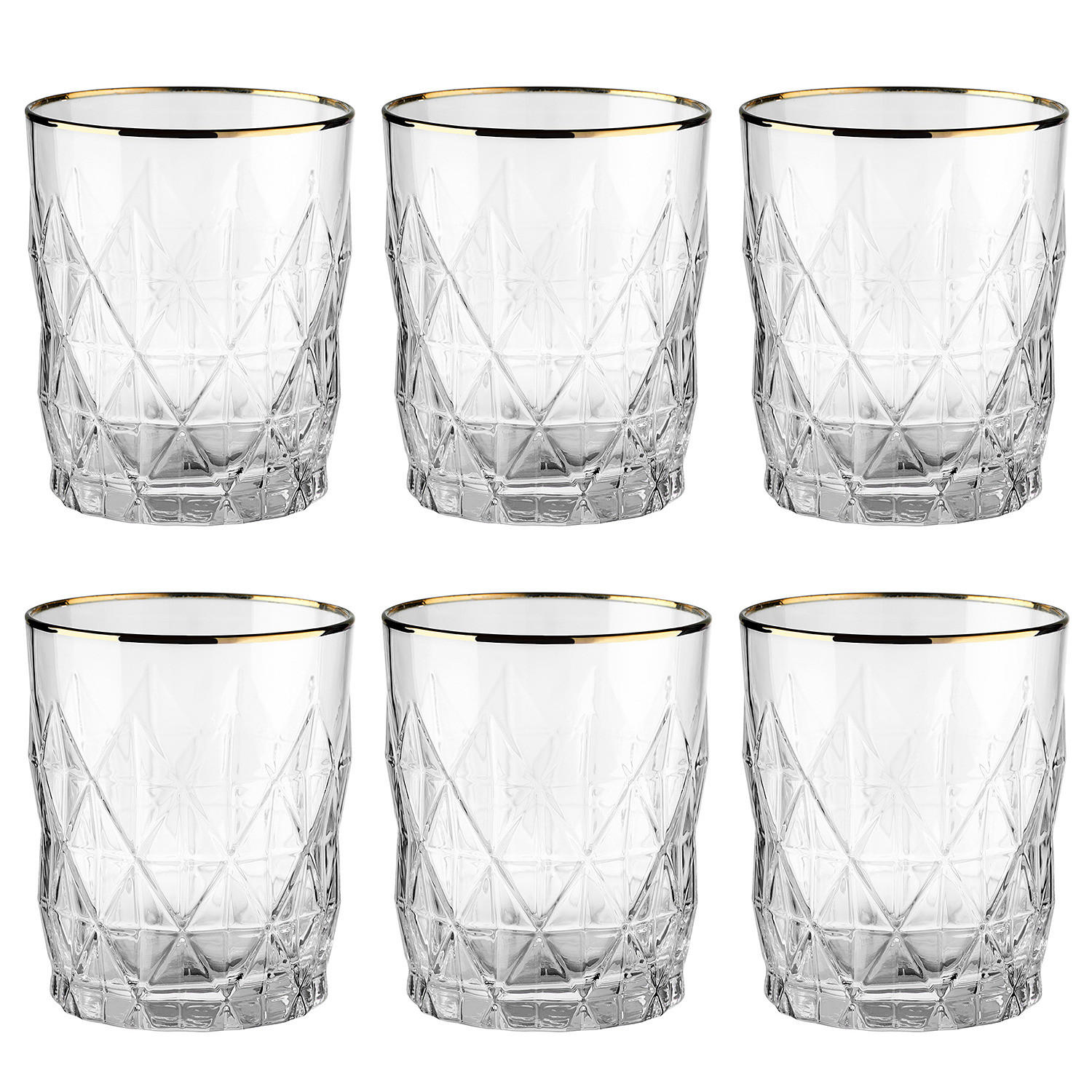 TRINKGLAS (6er Set) Upscale - Goldfarben, Glas (0.34L) - BUTLERS