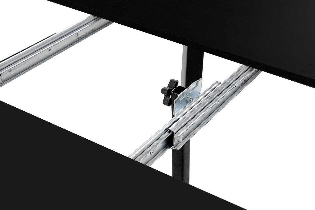 ESSTISCH ROSTEL Ausziehbar 100-140cm Rund, mattes Schwarz - Schwarz, Holz (100/140/75cm) - KONSIMO®