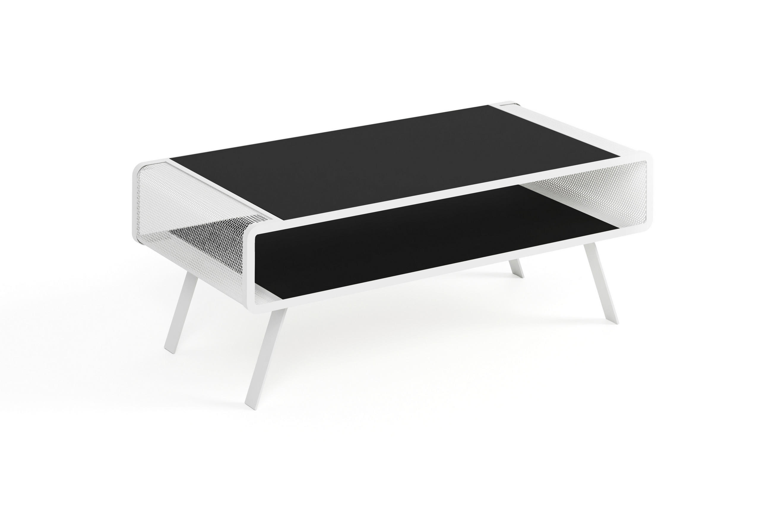 COUCHTISCH TORPE - Schwarz/Weiß, Holzwerkstoff (60/121/45cm) - Meblini