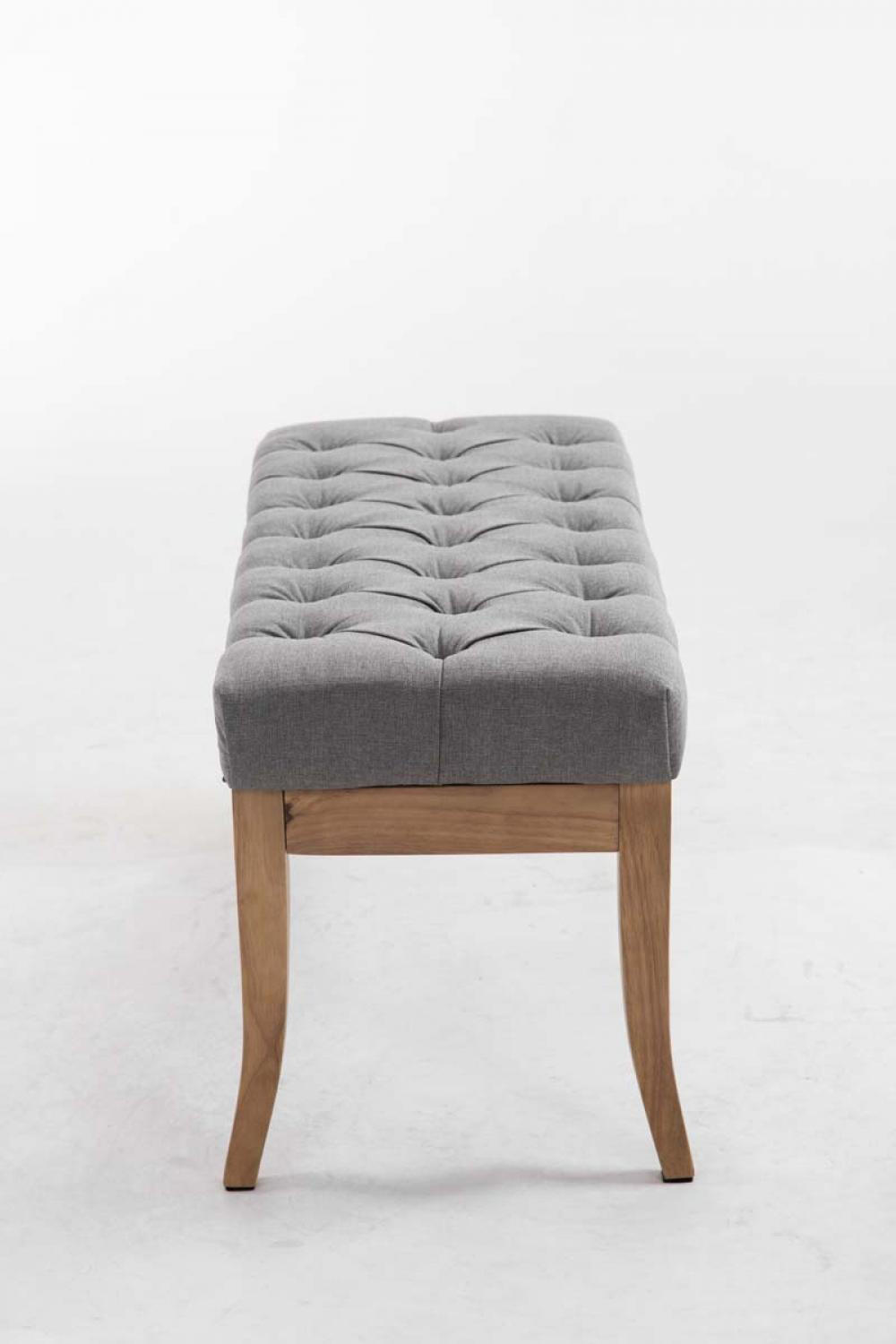SITZBANK 100/38 cm Stoff grau - Naturfarben/Grau, Holz/Textil (100/46/38cm) - CLP