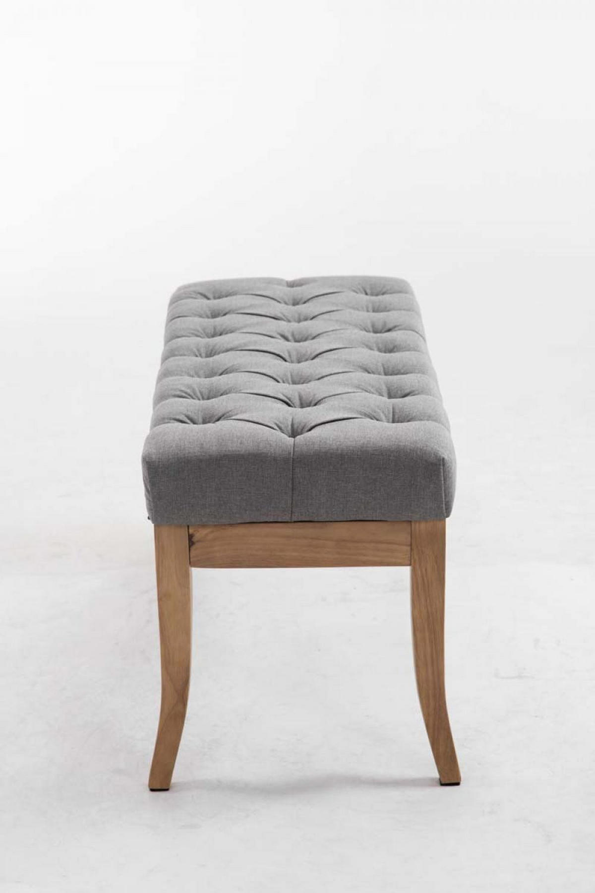 SITZBANK 100/38 cm Stoff grau - Naturfarben/Grau, Holz/Textil (100/46/38cm) - CLP