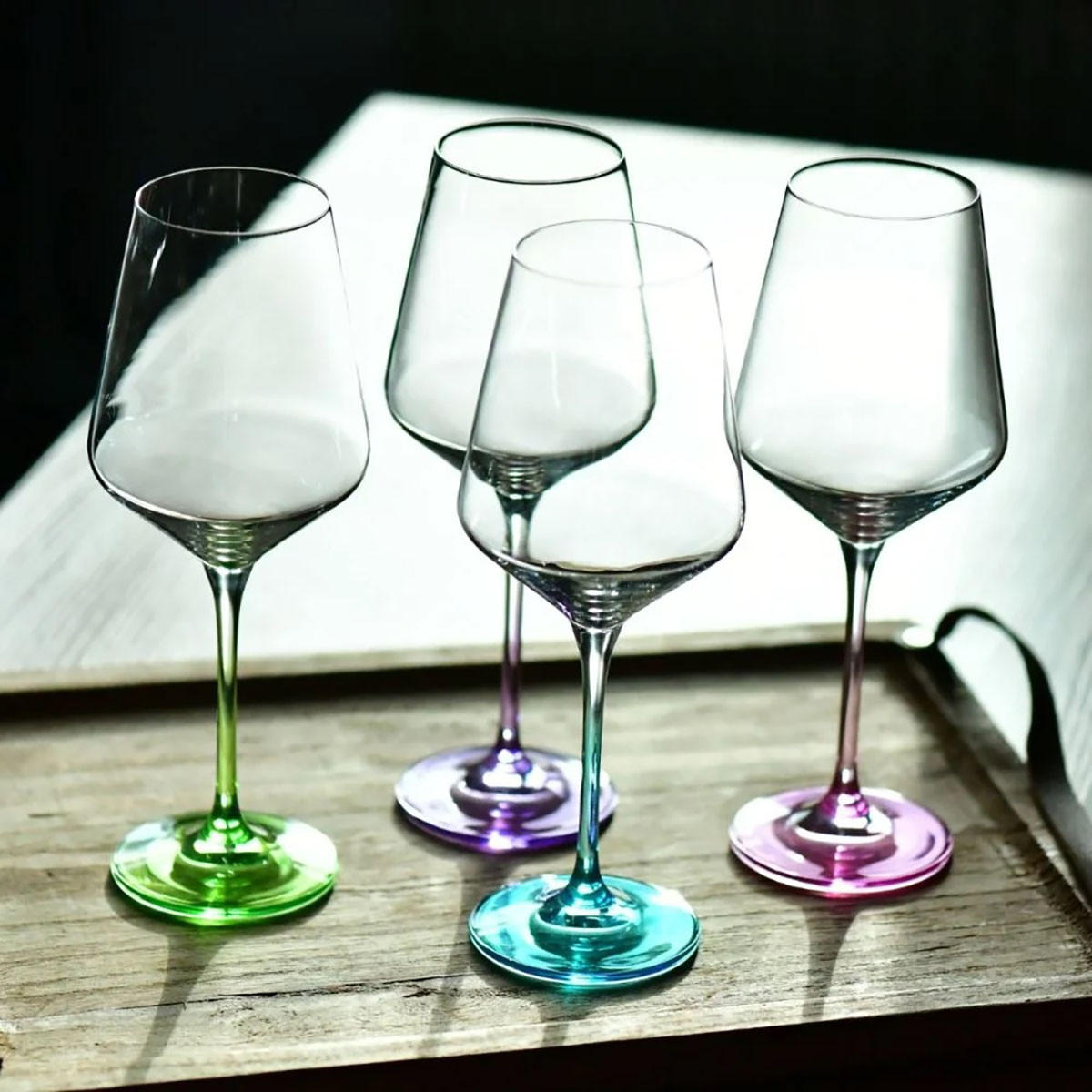WEINGLÄSER 4er-Set 450 ML - Multicolor, Glas (0.39L) - Krosno Glass