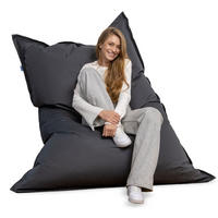 SITZSACK XXL Caree grau, 140x180cm groß für Indoor und Outdoor - Grau, Textil (180/140/30cm) - Bruni