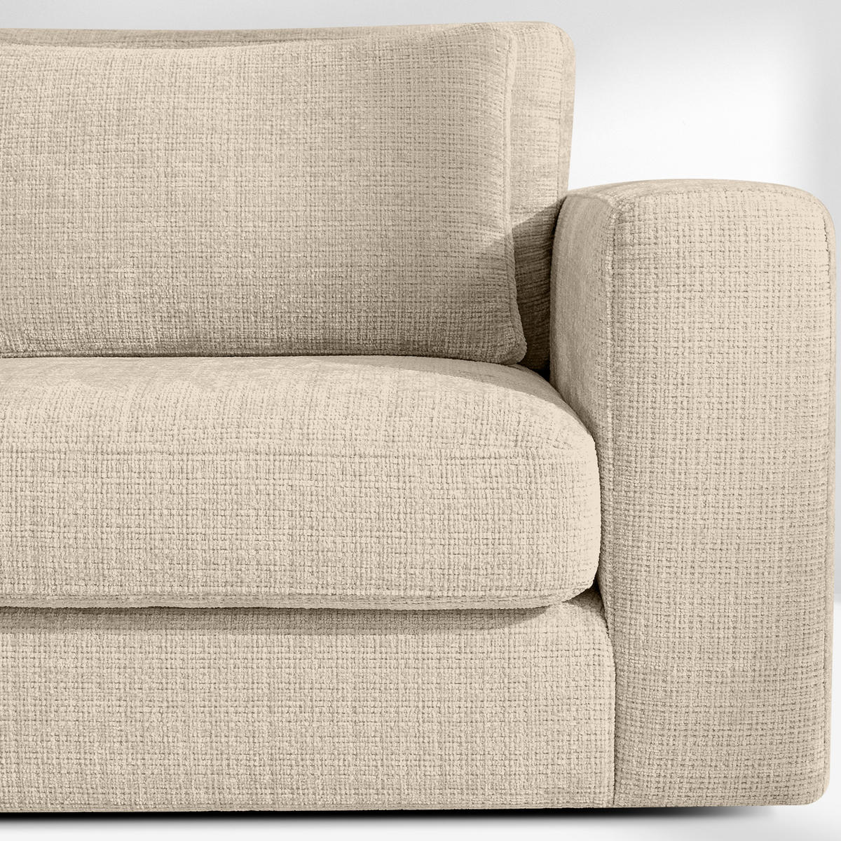 ECKSOFA XL links VERUS - Creme, Holz/Holzwerkstoff (377/328cm) - KONSIMO®