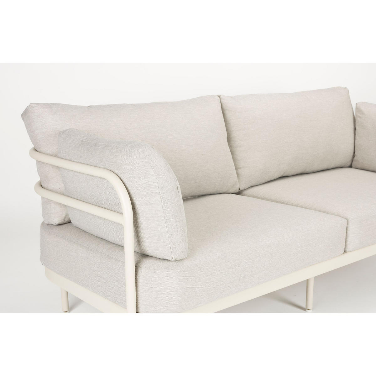 GARTENSET Vista Sofa/ 2 Sessel - Beige, Kunststoff - Zuiver