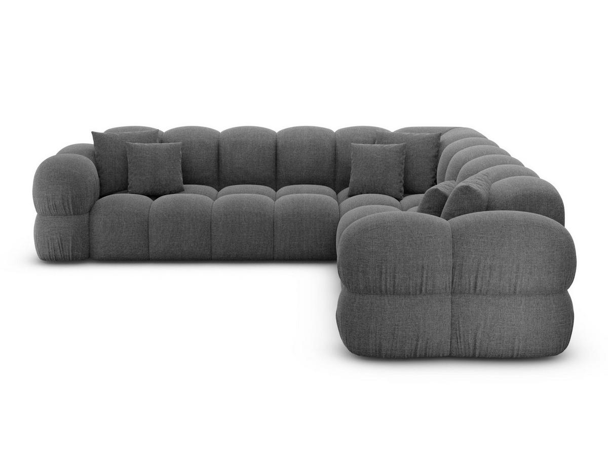 COUCH Monteverde L-Form Anthrazit Strukturstoff - Anthrazit, Textil (253/253cm)