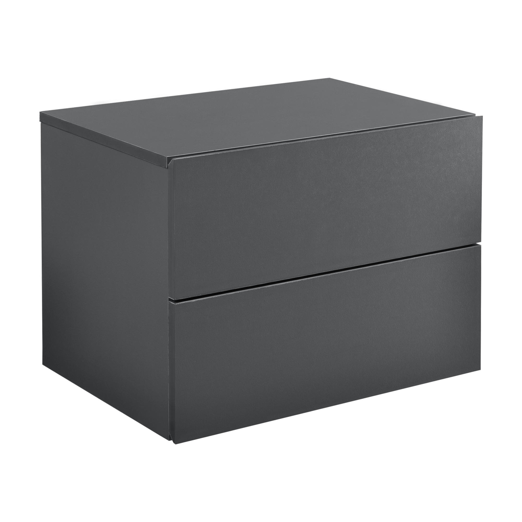 WANDREGAL Ampfing - Dunkelgrau, Holzwerkstoff (40/30/29cm) - [en.casa]