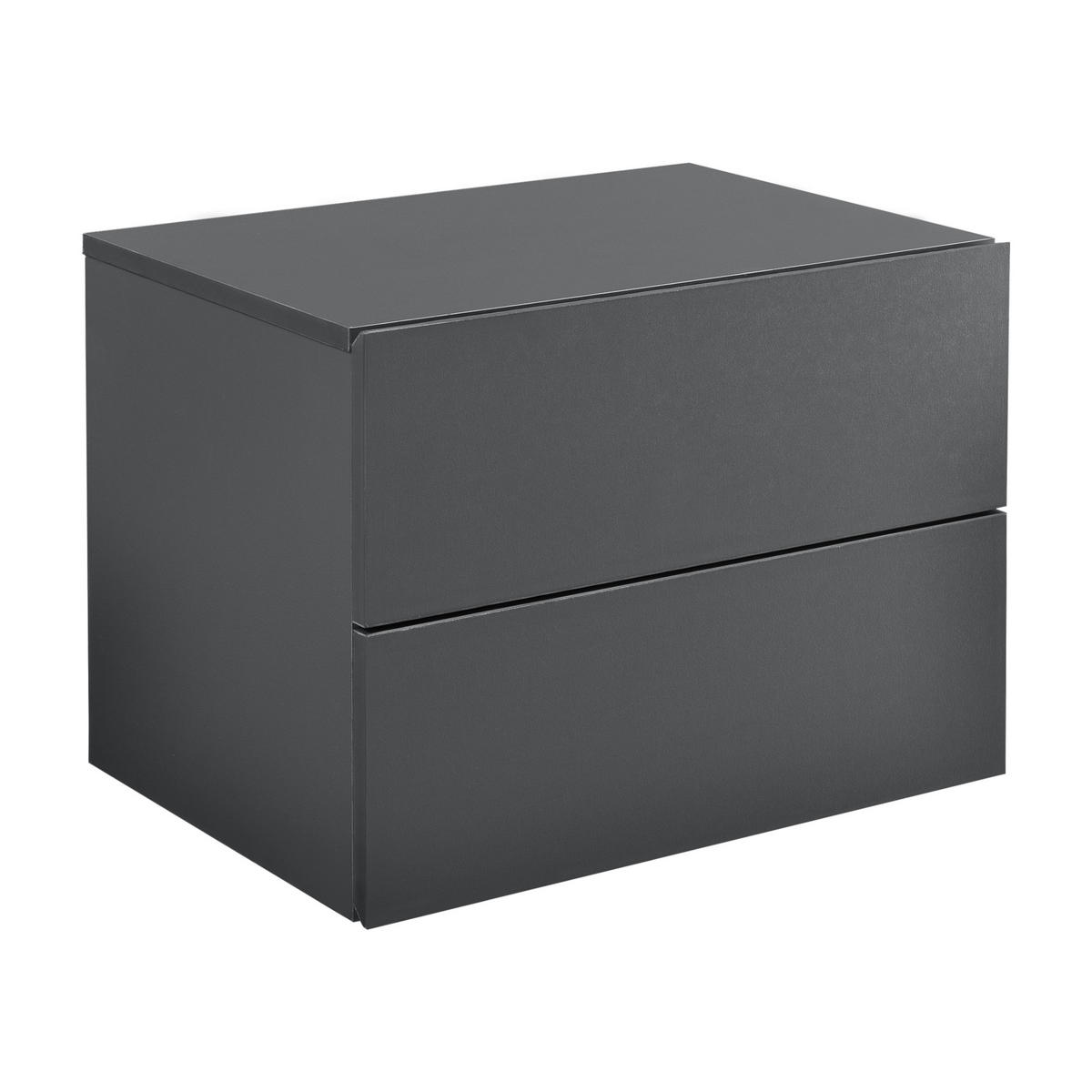 WANDREGAL Ampfing - Dunkelgrau, Holzwerkstoff (40/30/29cm) - [en.casa]