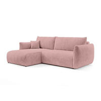 ECKSOFA ALLORO Rosa - Rosa, Textil (257/88/177cm) - Pillovely