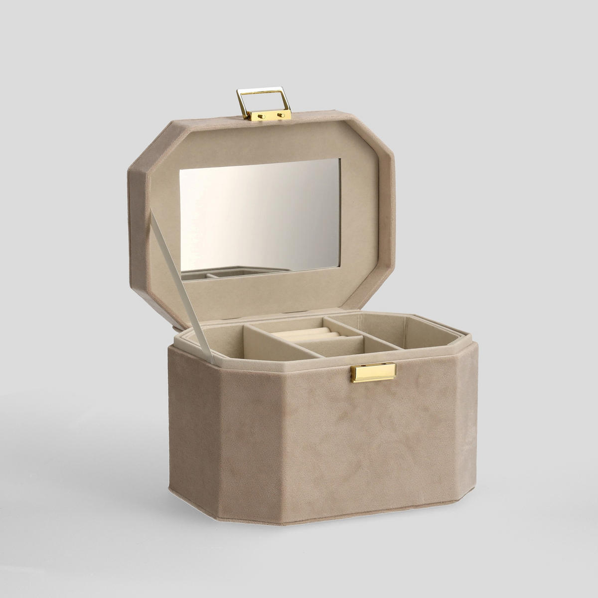 SCHMUCKKÄSTCHEN Gifftino - Beige, Holzwerkstoff (19.5/16.5/15cm) - home&you