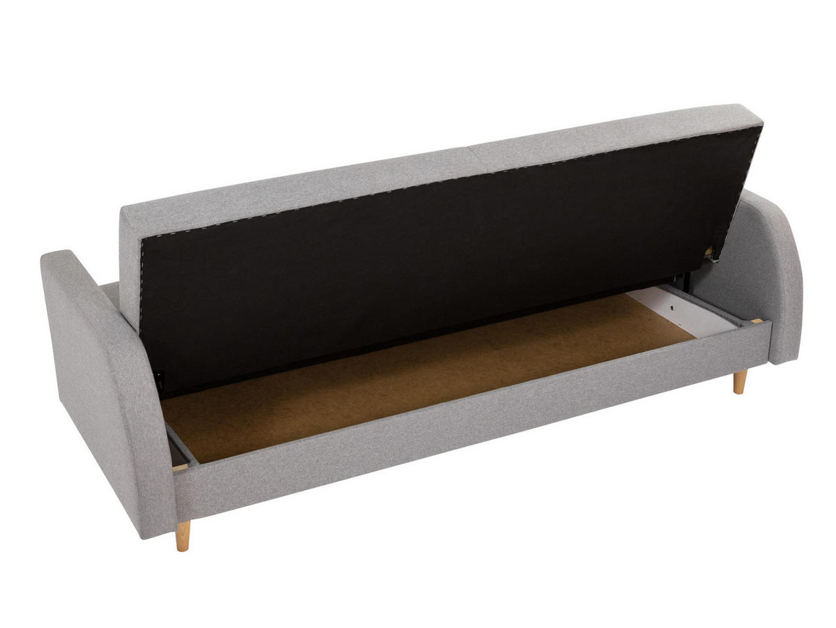 SCHLAFSOFA Inrgid - Naturfarben/Grau, Holz/Textil (216/89/87cm) - MIRJAN24