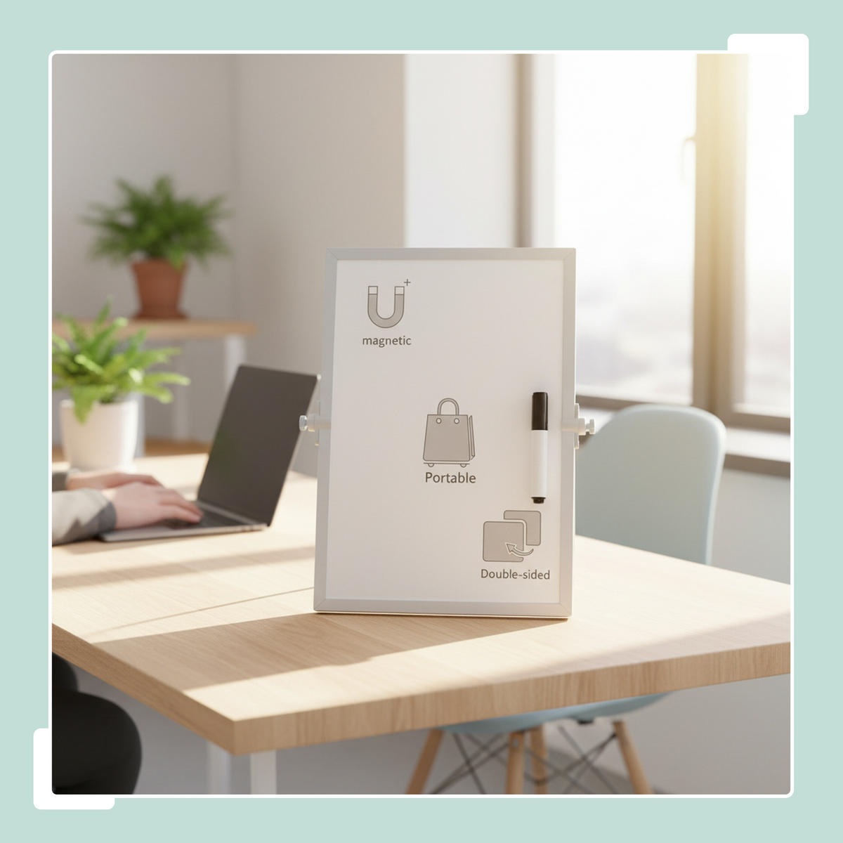 WHITEBOARD - Weiß, Kunststoff/Metall (20/30/2cm) - Relaxdays