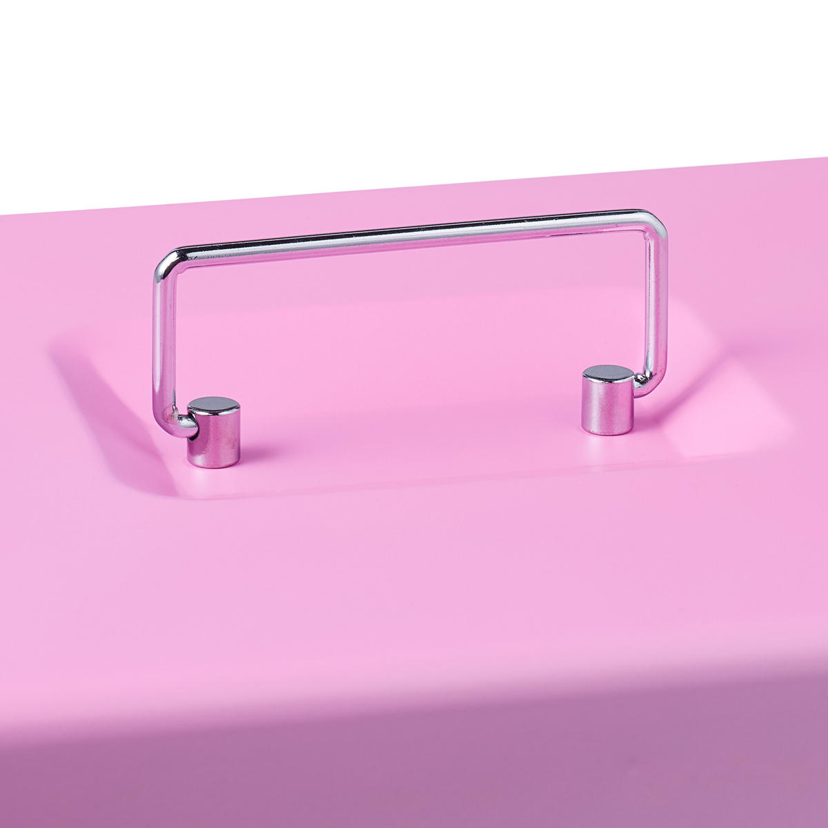 POKLADŇA - ružová, kov/plast (30.5/8.5/24.5cm) - Relaxdays