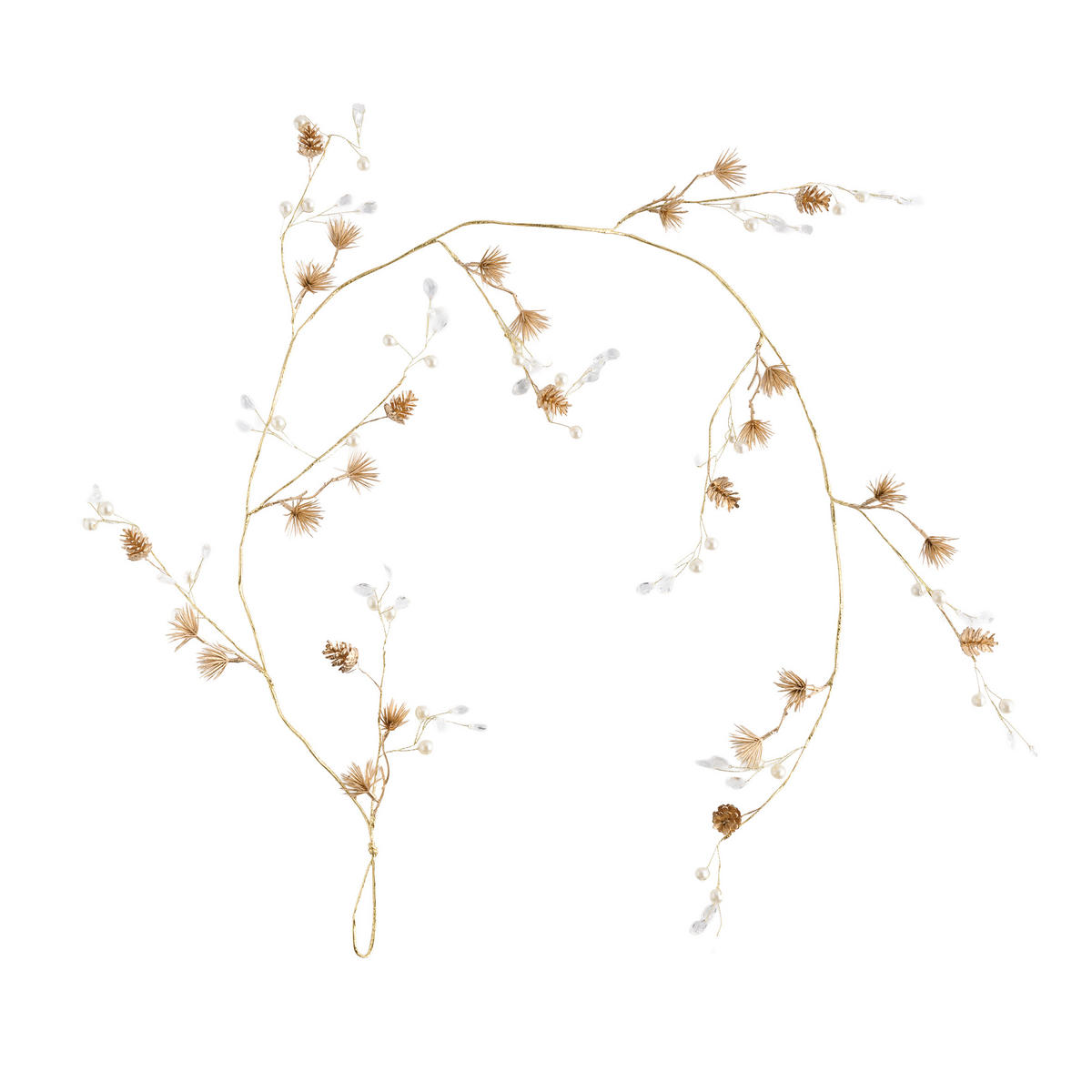 GIRLANDE SOELE, 150x30x12 cm, Gold, Weihnachtsgirlande, Weihnachtsdekoration, Weihnachtsdeko, Deko Wohnzimmer, Winter Christmas, XMAS Geschenk - Goldfarben, Kunststoff (150cm) - home&you