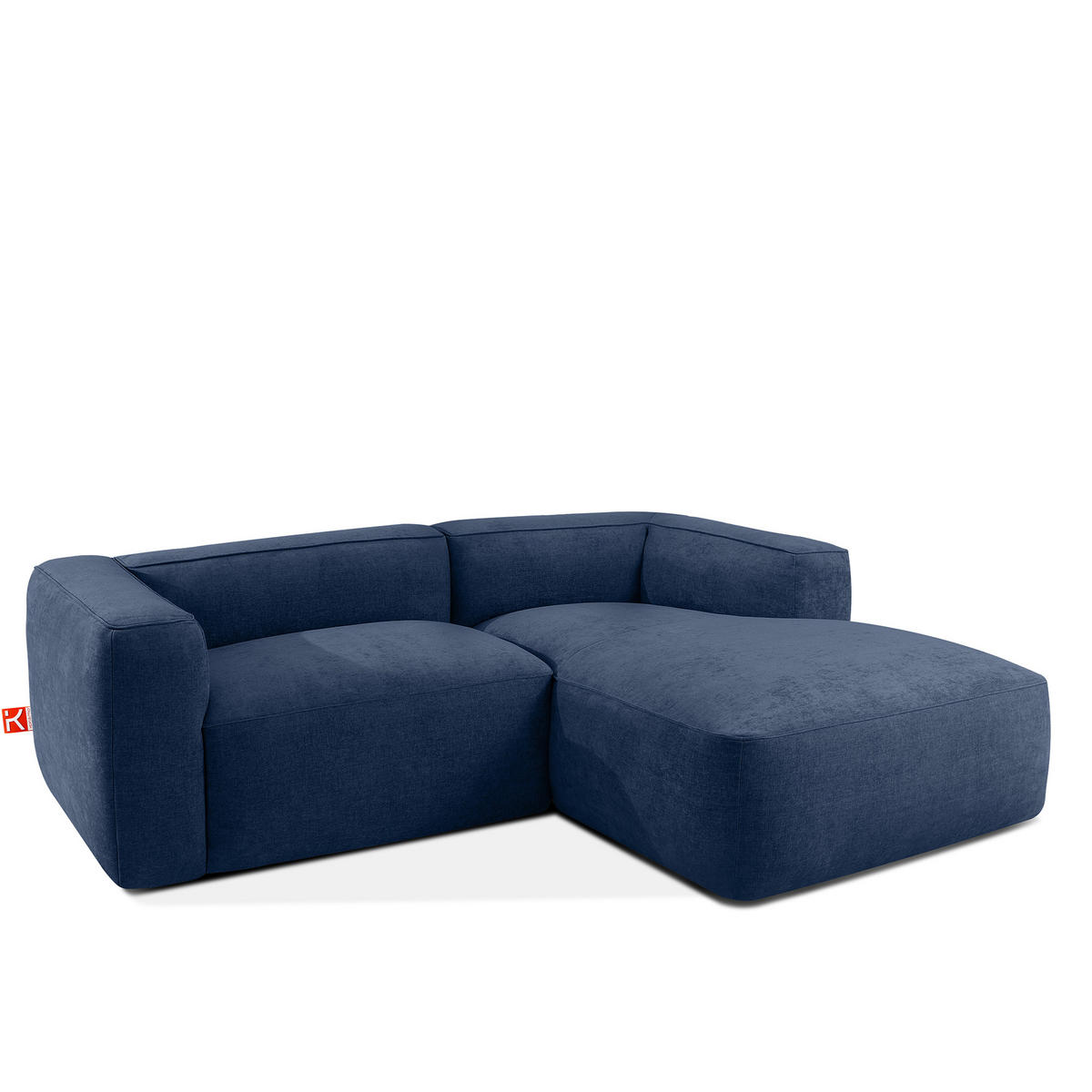 ECKSOFA RECHTS FUBBO, Dunkelblau - Dunkelblau, Holz/Holzwerkstoff (225/176cm) - KONSIMO®
