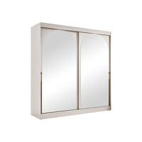 SCHIEBETÜRENSCHRANK Modin 200 - Kaschmir/Goldfarben, Holzwerkstoff/Kunststoff (200/216/65cm) - MIRJAN24