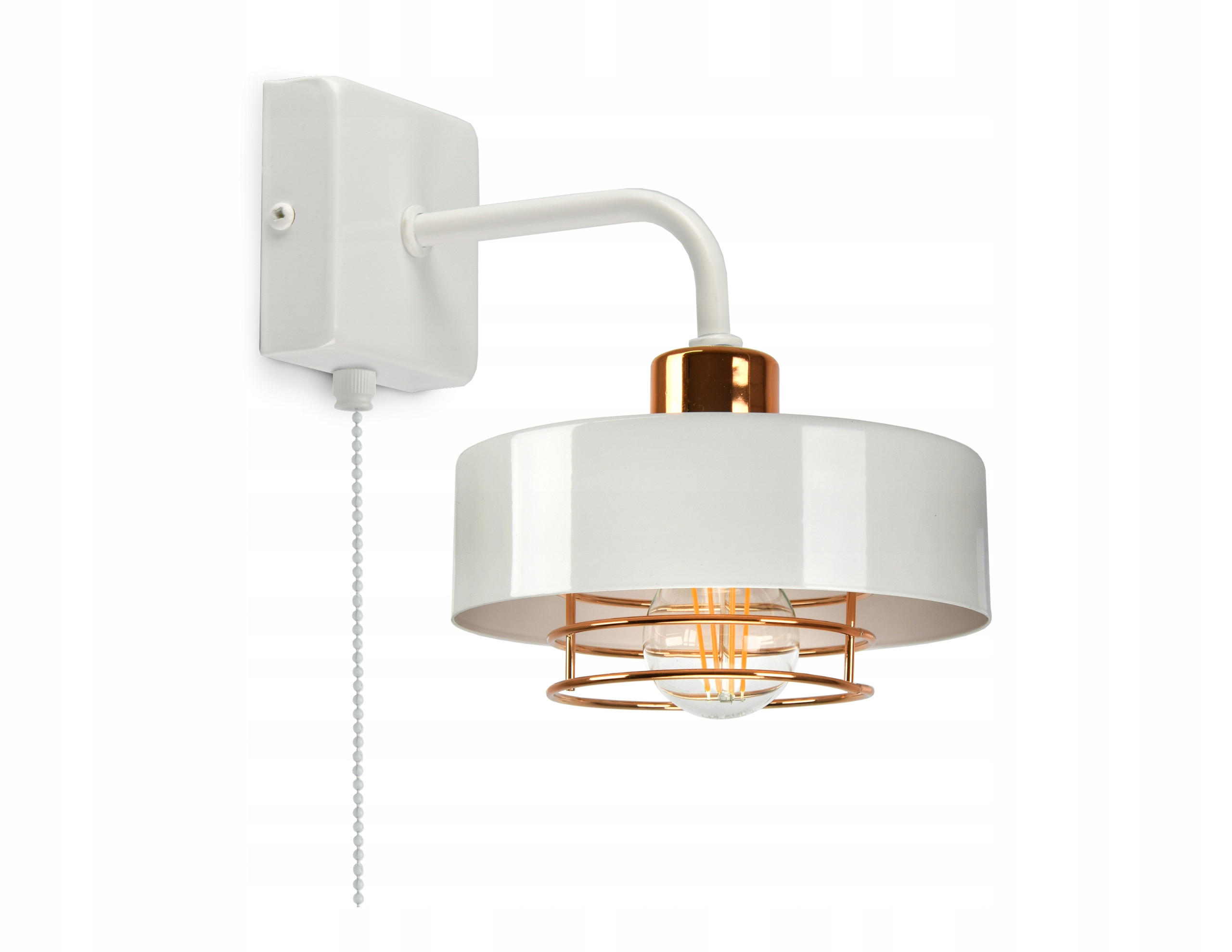 WANDLEUCHTE EDISON - Goldfarben/Weiß, Metall (23/23/20cm) - kiki design