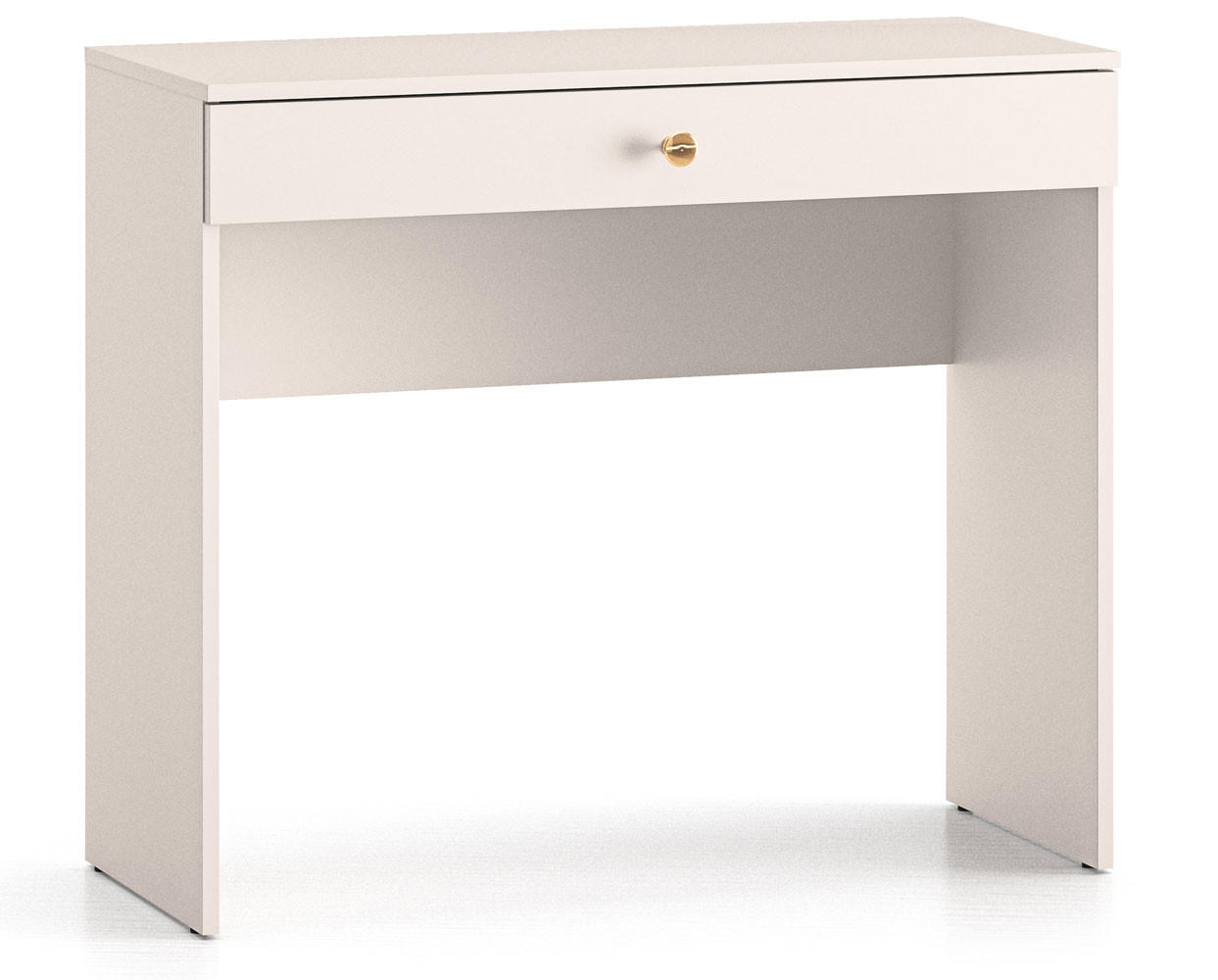 KONSOLENTISCH Selgin Kaschmir 100 / 40 / 79cm - Goldfarben/Creme, Holz/Holzwerkstoff (40/100/79cm) - Feldmann-Wohnen