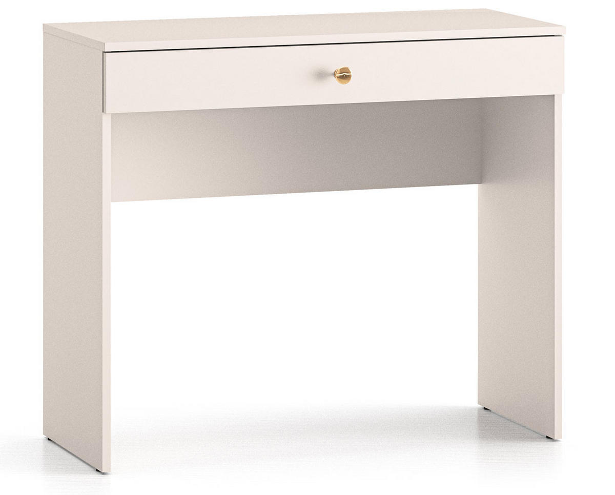KONSOLENTISCH Selgin Kaschmir 100 / 40 / 79cm - Goldfarben/Creme, Holz/Holzwerkstoff (40/100/79cm) - Feldmann-Wohnen