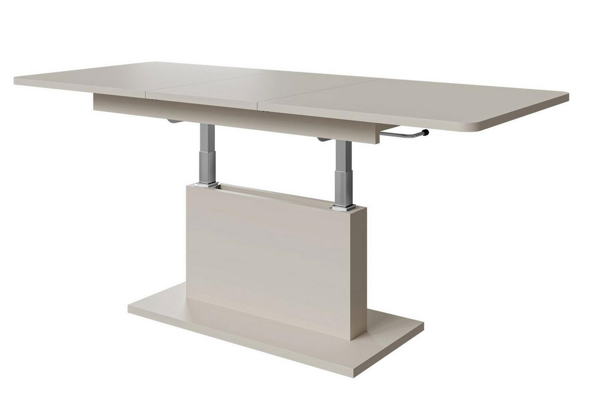 WOHNZIMMERTISCH Busetti Kaschmir 126-167 / 70 / 56-74cm - Beige, Holz/Holzwerkstoff (70/167/74cm) - Feldmann-Wohnen