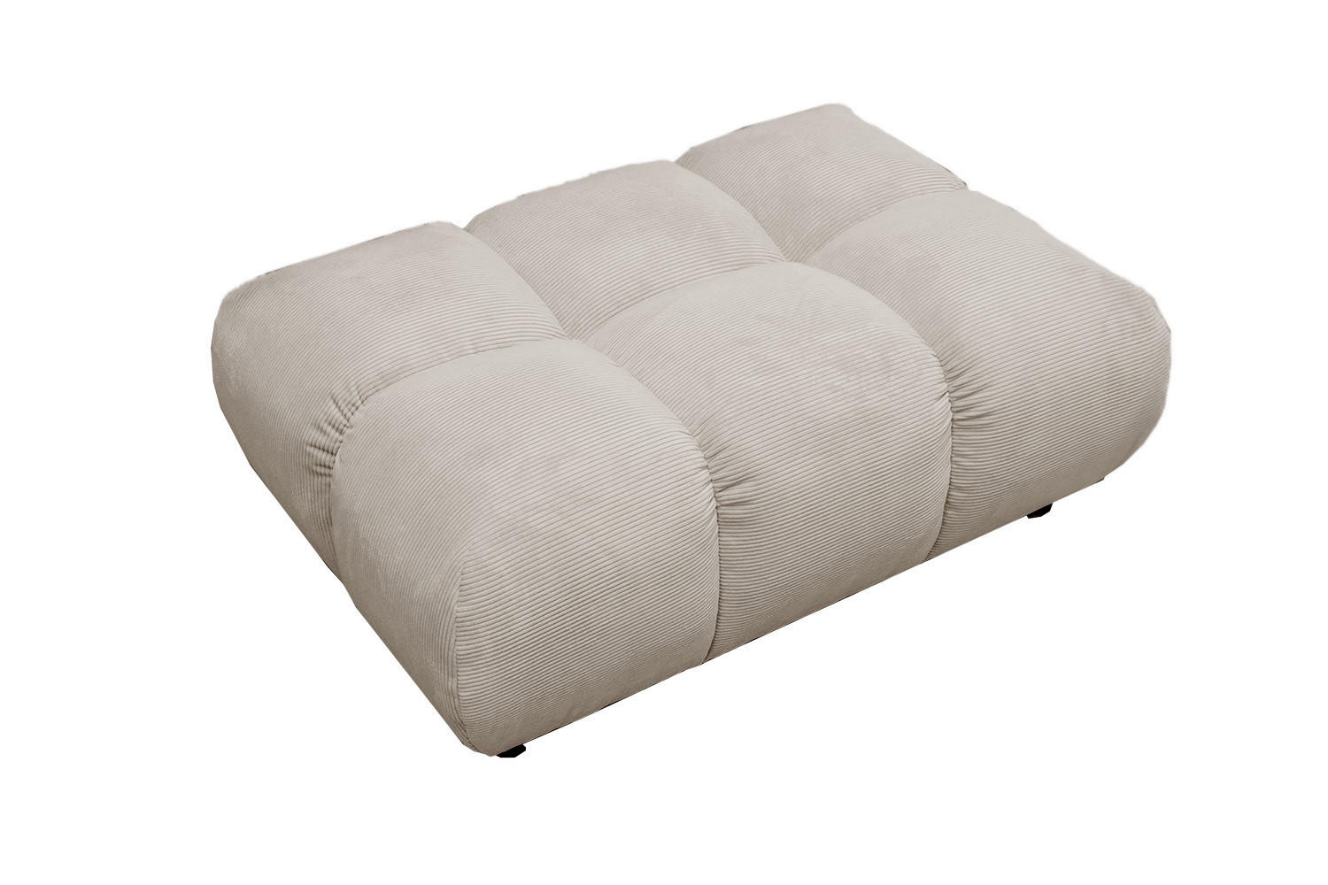 HOCKERBANK VIVIEN Beige Cord - Beige, Textil (108/41/73cm) - KAWOLA