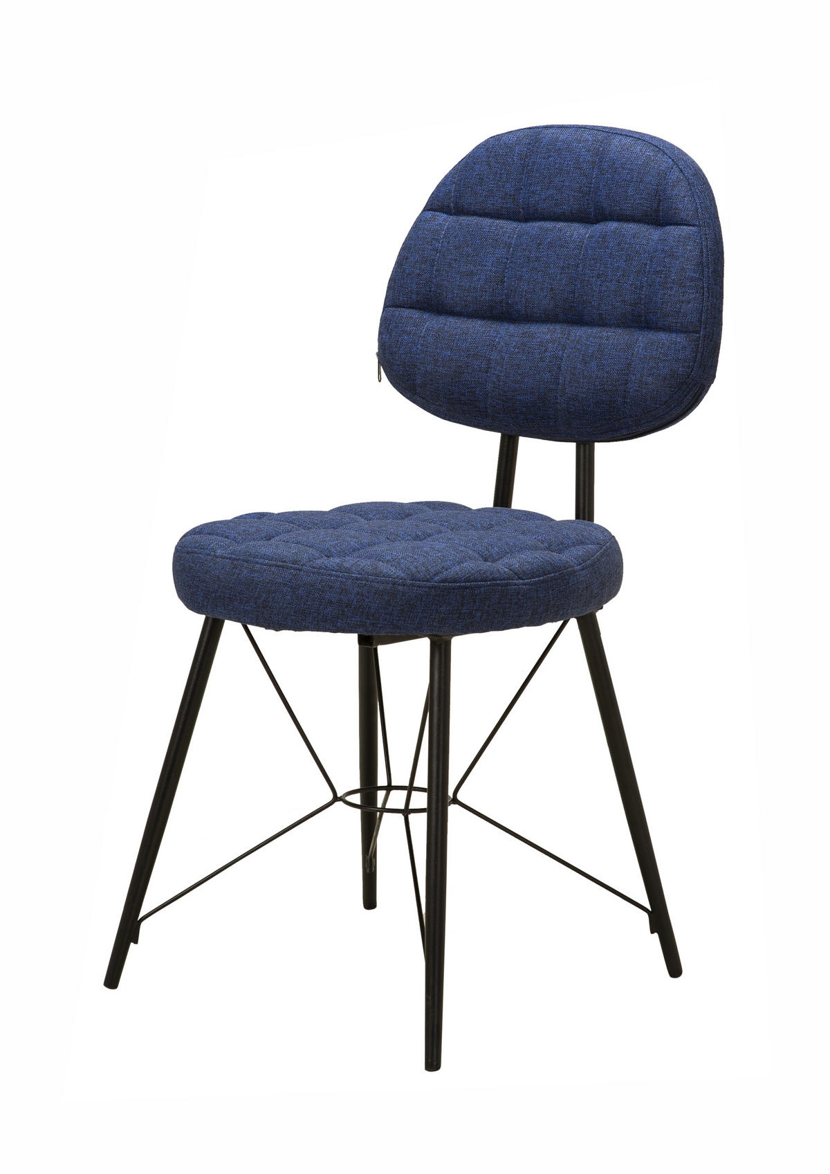 ESSZIMMERSTUHL VICTORIA mit Metallbeinen - Blau, Holz/Textil (45/90/56.4cm) - Stuhlmann