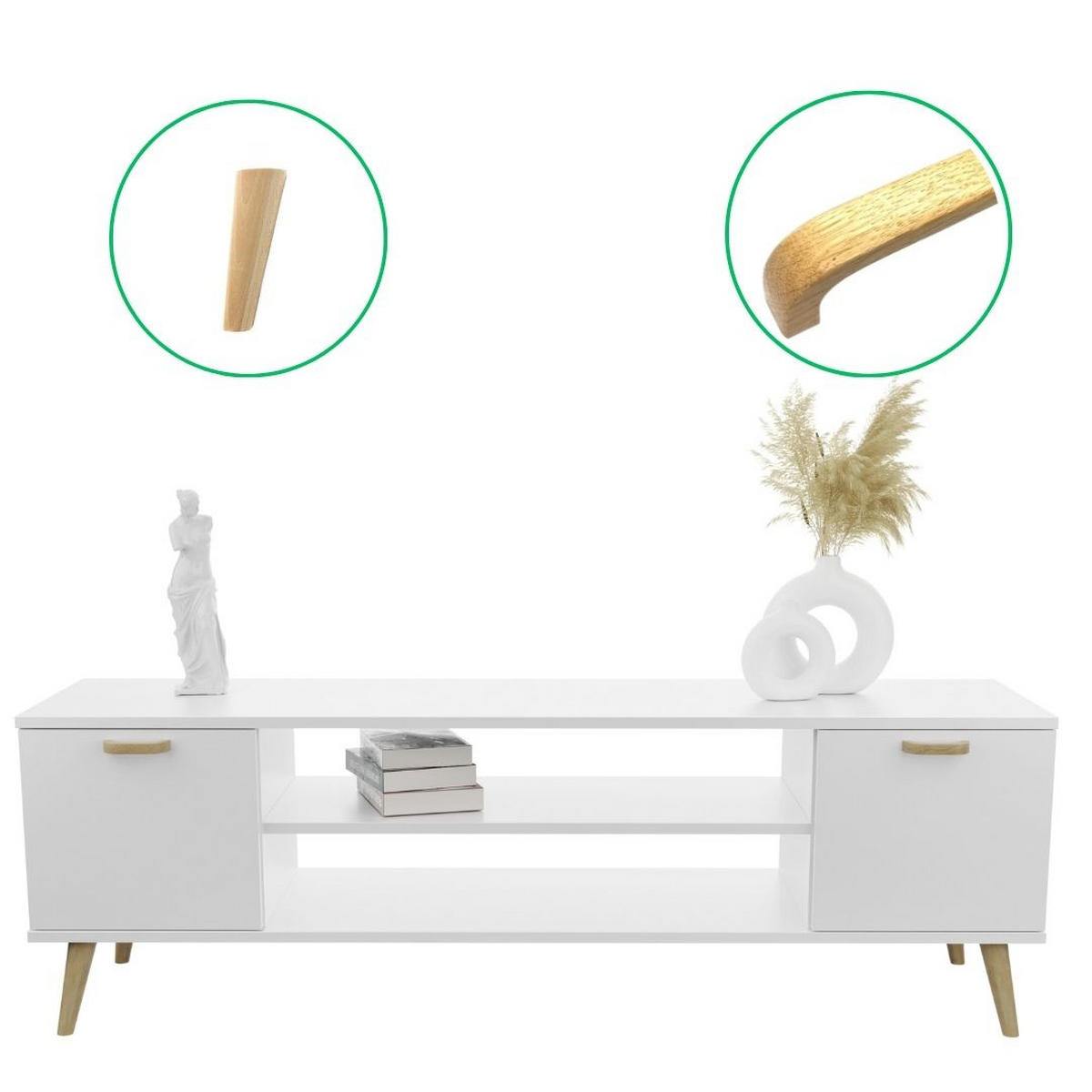 LOWBOARD Focus - Weiß, Holzwerkstoff (40/50/155cm) - RAUMHIRSCH FURNITURE