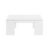 COUCHTISCH mit hochklappbarer Platte L100 cm - Kendra - Weiß, Holzwerkstoff (100/50/43cm) - Calicosy