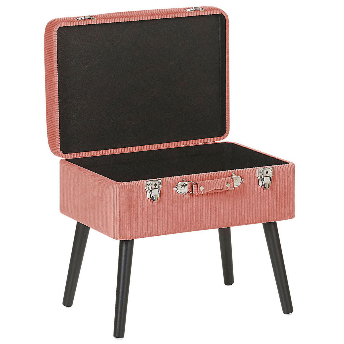 HOCKER Mallard 36/52/46 cm - Pink, Textil (52/46/36cm) - Beliani