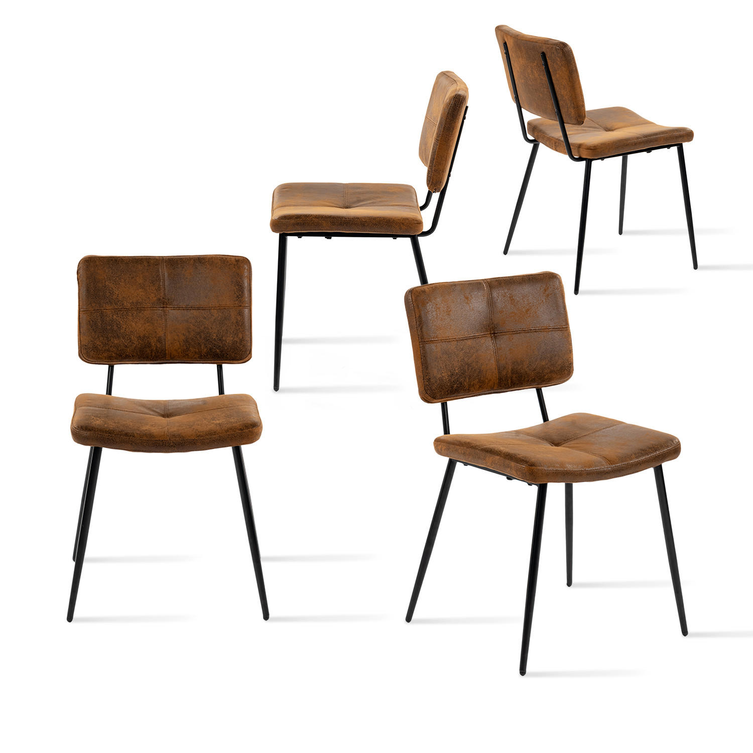 Meubles Cosy Esszimmerstuhl, Braun 48x81.5x57 cm
