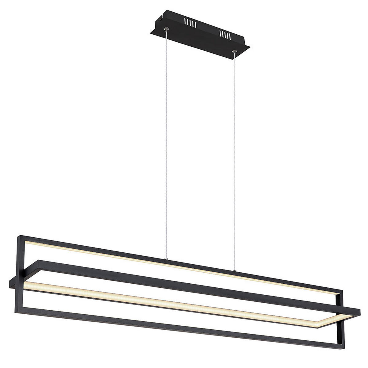 LED HÄNGELEUCHTE Flips Schwarz - Schwarz, Metall (102/18/120cm) - Globo Lighting