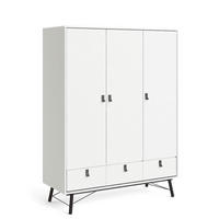 KLEIDERSCHRANK Rye Weiß 150/60/200 cm - Weiß, Holzwerkstoff/Metall (150/200/60cm) - ebuy24