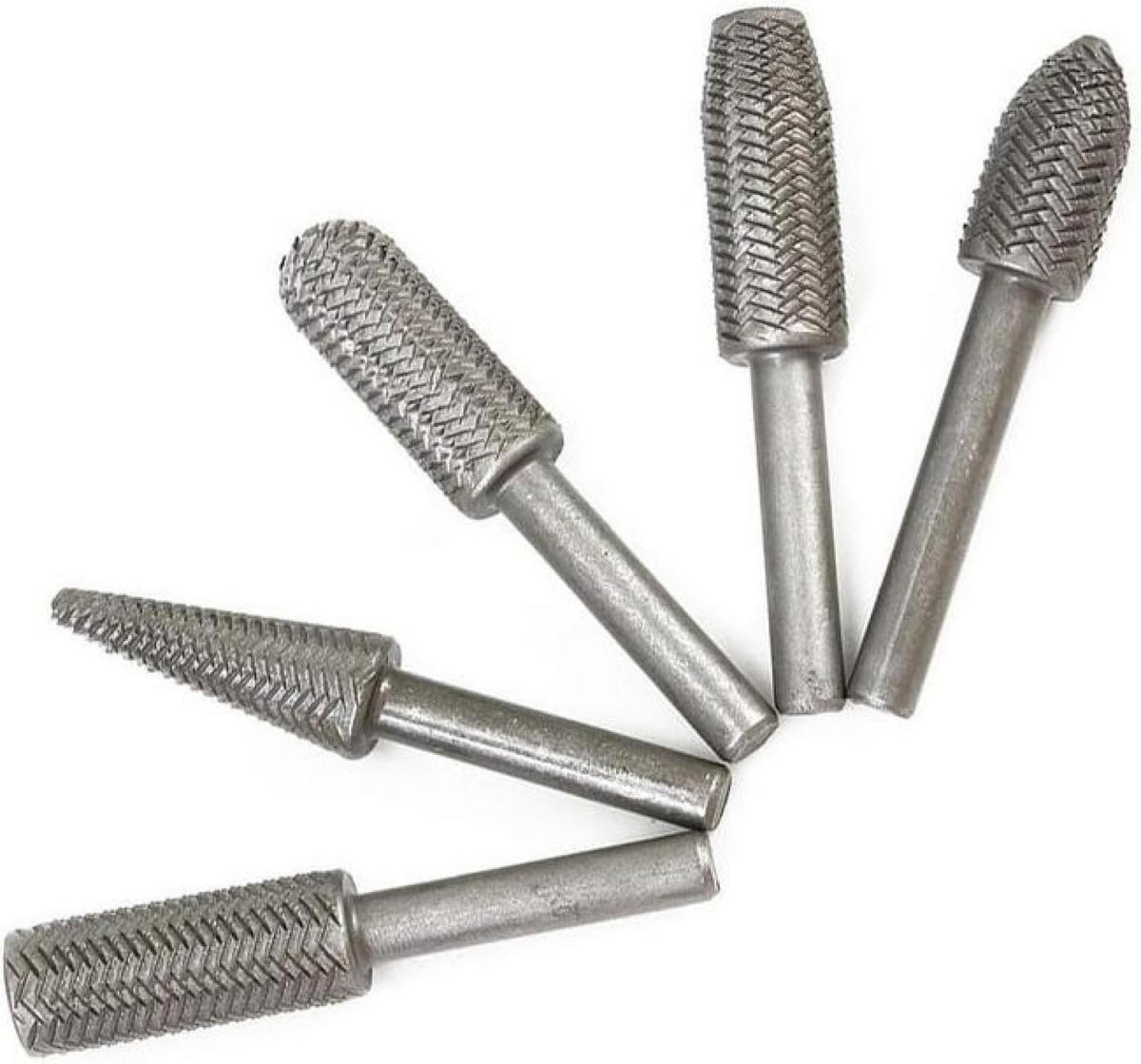 SCHLEIFSTIFTE – 5 Stück, 6 mm Schaftdurchmesser - Silberfarben, Metall (1.1/1.1/6cm) - DCA