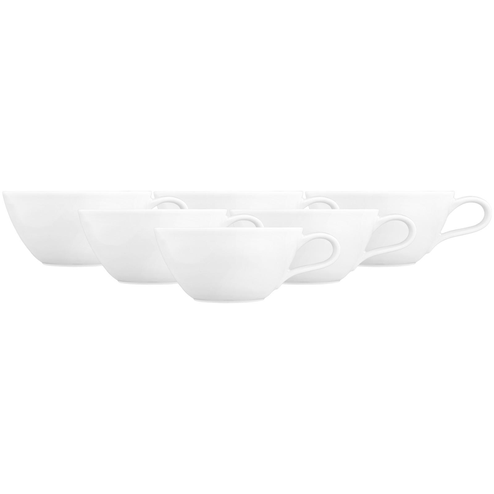 TEETASSEN Nori Home weiß 280 ml 6er Set - Weiß, Keramik (0.28L) - Seltmann Weiden