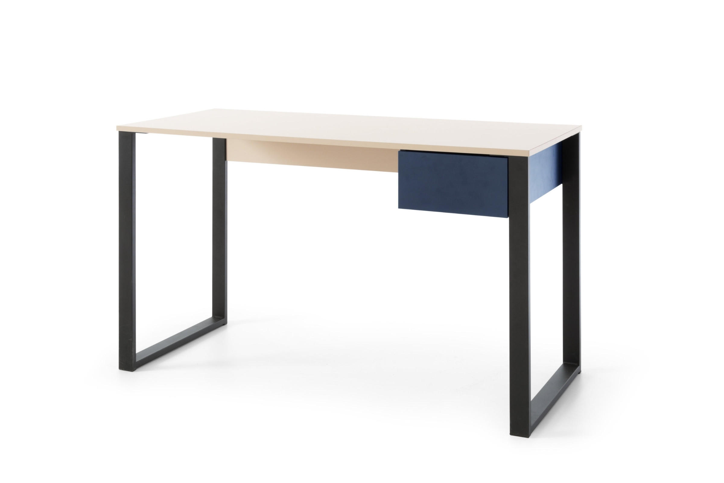 KINDERSCHREIBTISCH SORENTO 09 125/56/75 in Sandbeige/Geölte Eiche/Royalblau - Eichefarben/Beige, Holzwerkstoff (125/75/56cm) - Deine Möbel 24