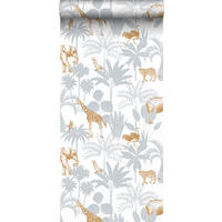 TAPETE Dschungeltiere - Weiß, Papier (53/0.1cm) - Sanders & Sanders